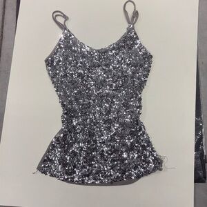 Silver Sequin Women's Top Anna Kaci y2k stylish party event top